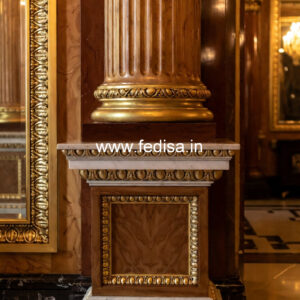 Wooden Pillar Design with Elegant Finish