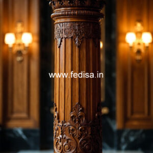 Wooden Pillar Design for Luxury Interior