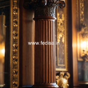Wooden Pillar Design with Smooth Finish