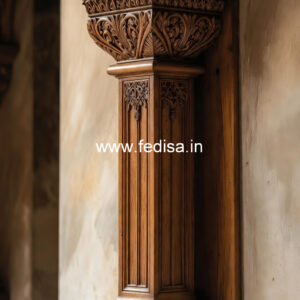 Wooden Pillar Design with Custom Design