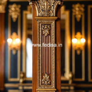 Wooden Pillar Design for Designer Homes