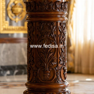 Wooden Pillar Design for Living Space