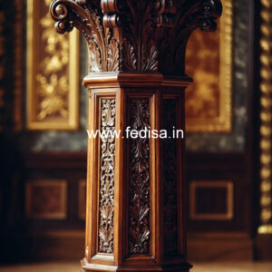Wooden Pillar Design with Royal Interiors