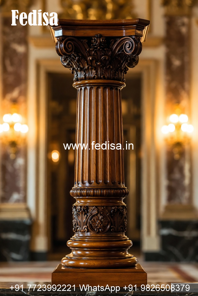 Wooden Pillar Design for Elegant Interiors