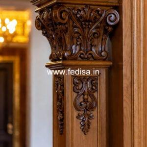 Wooden Pillar Design with Classic Beauty