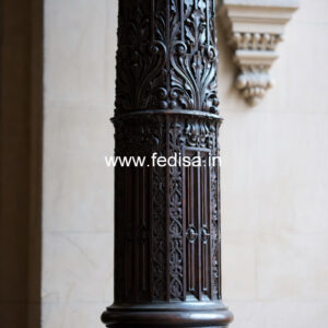 Wooden Pillar Design for Interior Luxury