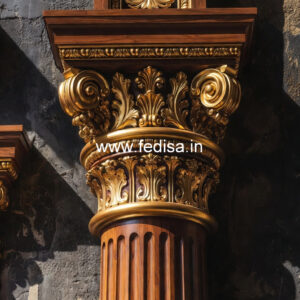 Elegant Wooden Pillar Designs for Living Room